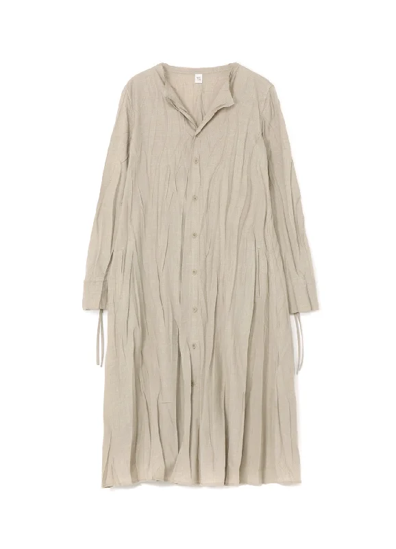 Pe/W WRINKLED SHIRT DRESS