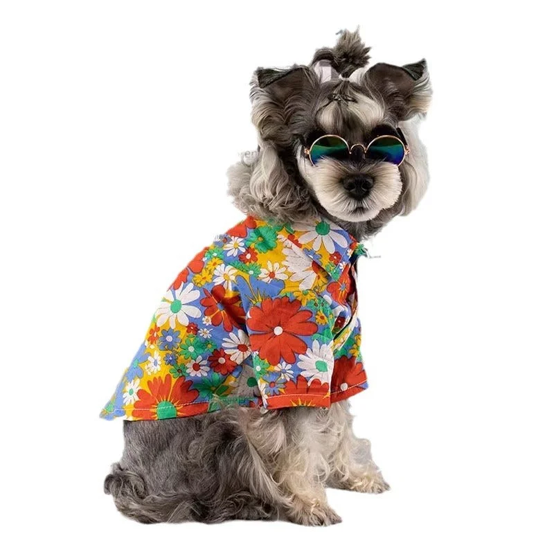 Puppy flower shirt Teddy base pet supplies 782385874060