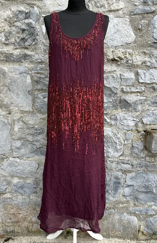 Sequin maroon dress uk 12