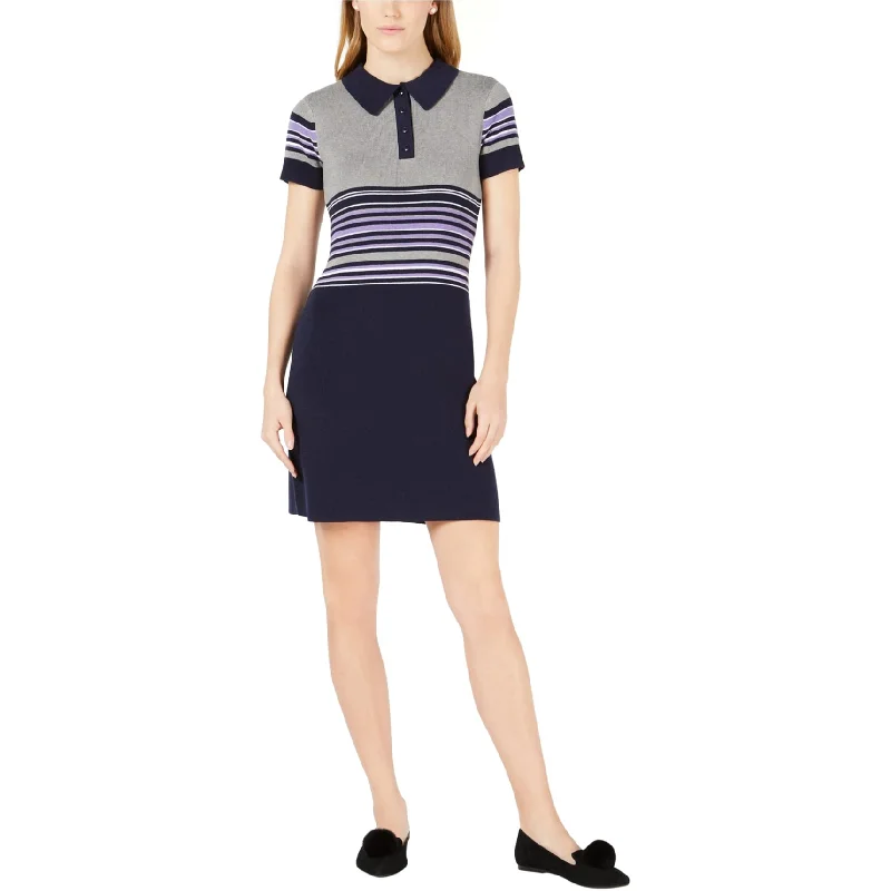 Maison Jules Womens Striped Sweater Dress