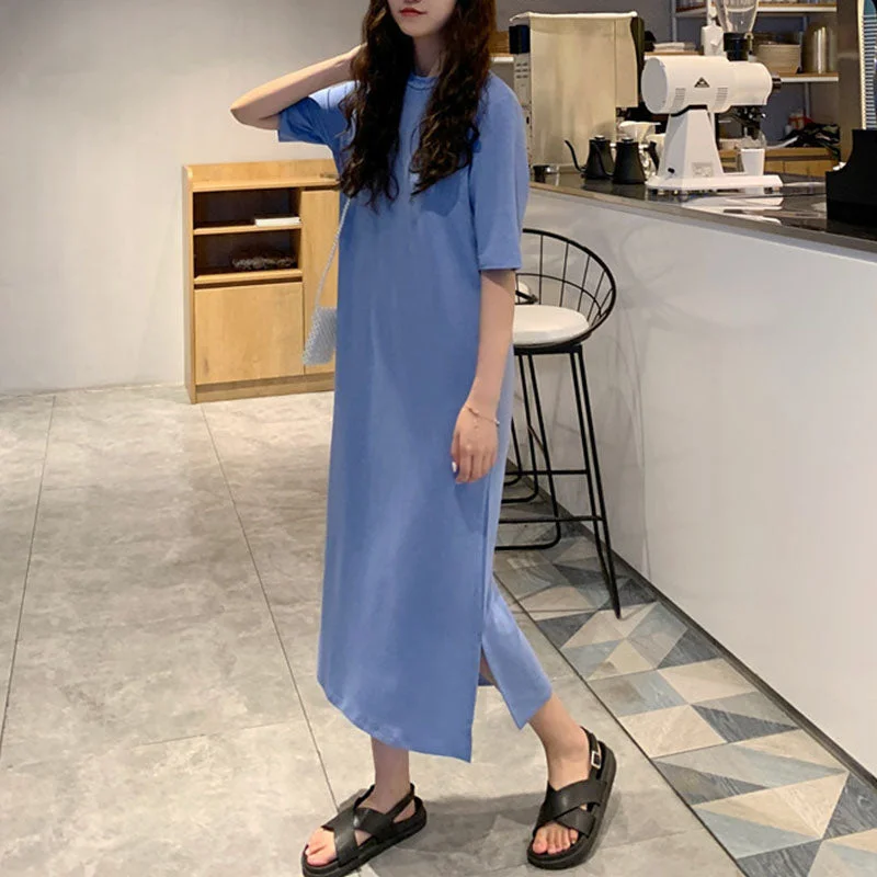 Julia Fashion - Casual t Shirt Dress Short Sleeve Women Dresses