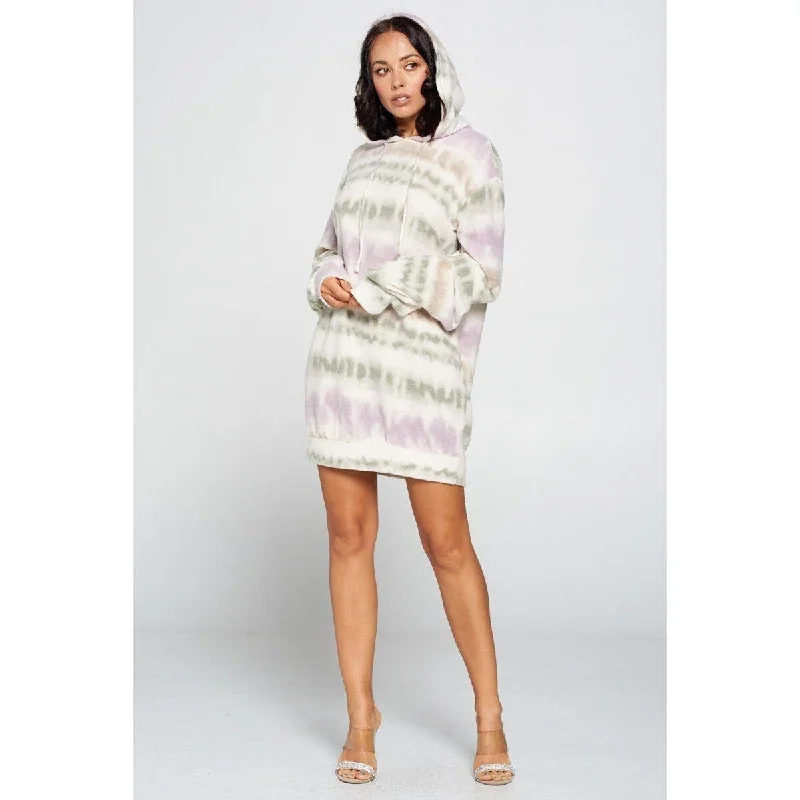 Terry Brushed Print Sweater Dress