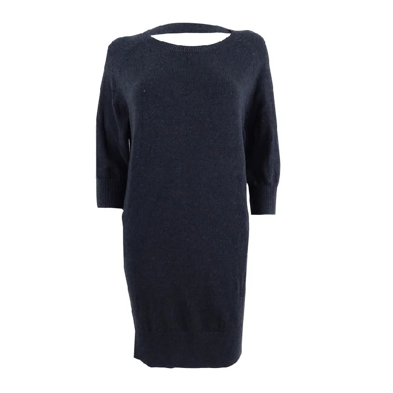 Lauren Ralph Lauren Women's Long Sleeve Sweater Dress XS, Charcoal