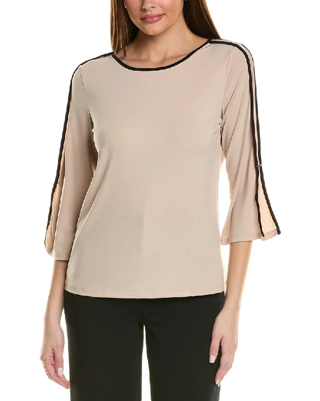 T Tahari Boat Neck Top