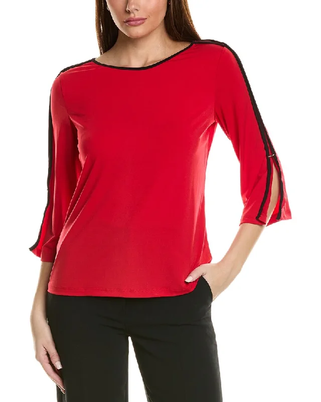 T Tahari Boat Neck Top