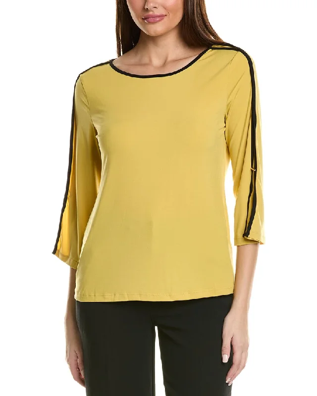 T Tahari Boat Neck Top