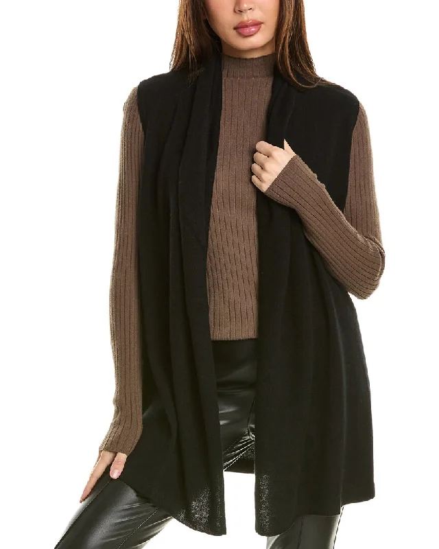 Incashmere Sleeveless Cashmere Cardigan