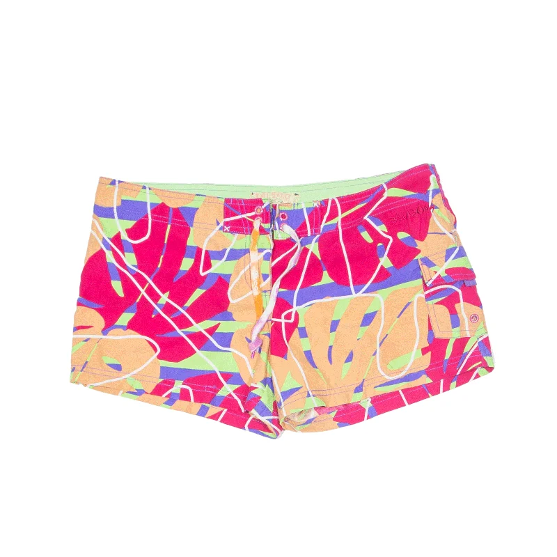 BILLABONG Sports Shorts Pink Regular Crazy Pattern Womens M W34