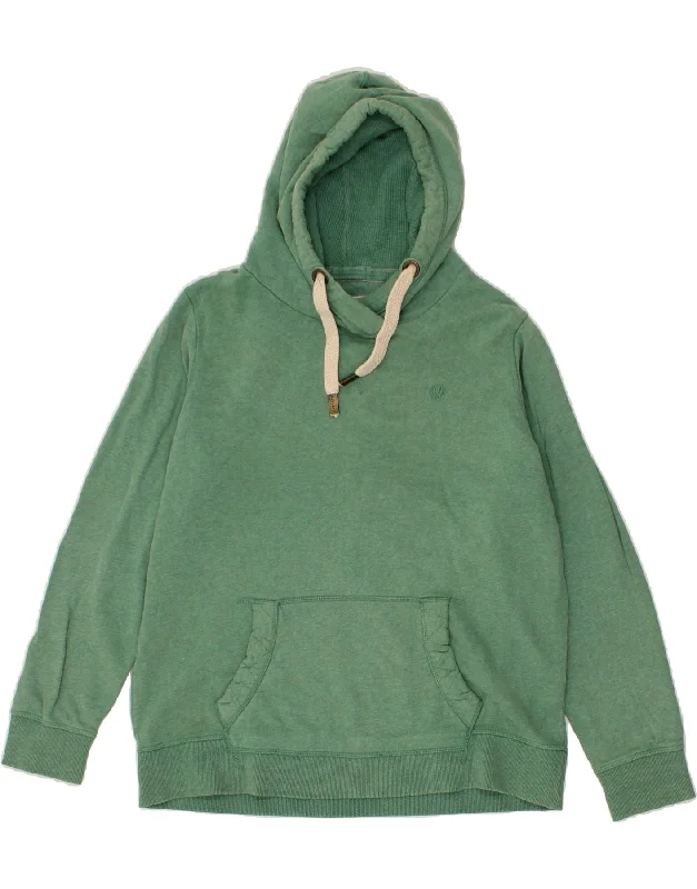 FAT FACE Womens Hoodie Jumper UK 14 Large  Green Cotton