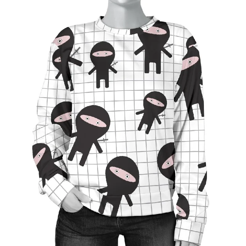 Ninja Pattern Print Women's Sweatshirt