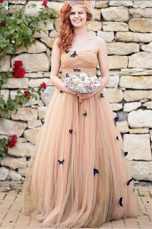 Charming Sweetheart Long Ball Gown Wedding Dress