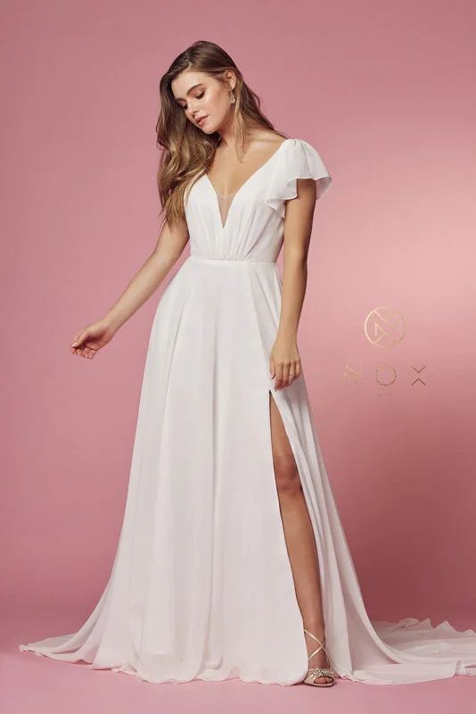 Nox Anabel R471: Enchanting Chiffon Gown for Unforgettable Occasions