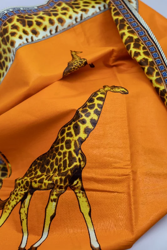 Orange Giraffe Print