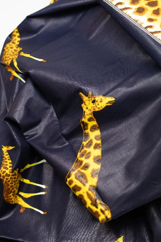 Navy Giraffe Print