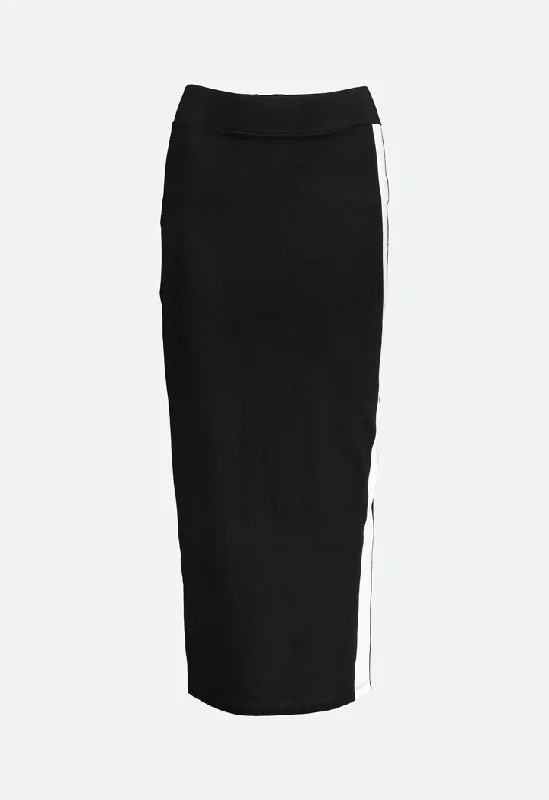 Side Tape Split Back Pencil Skirt