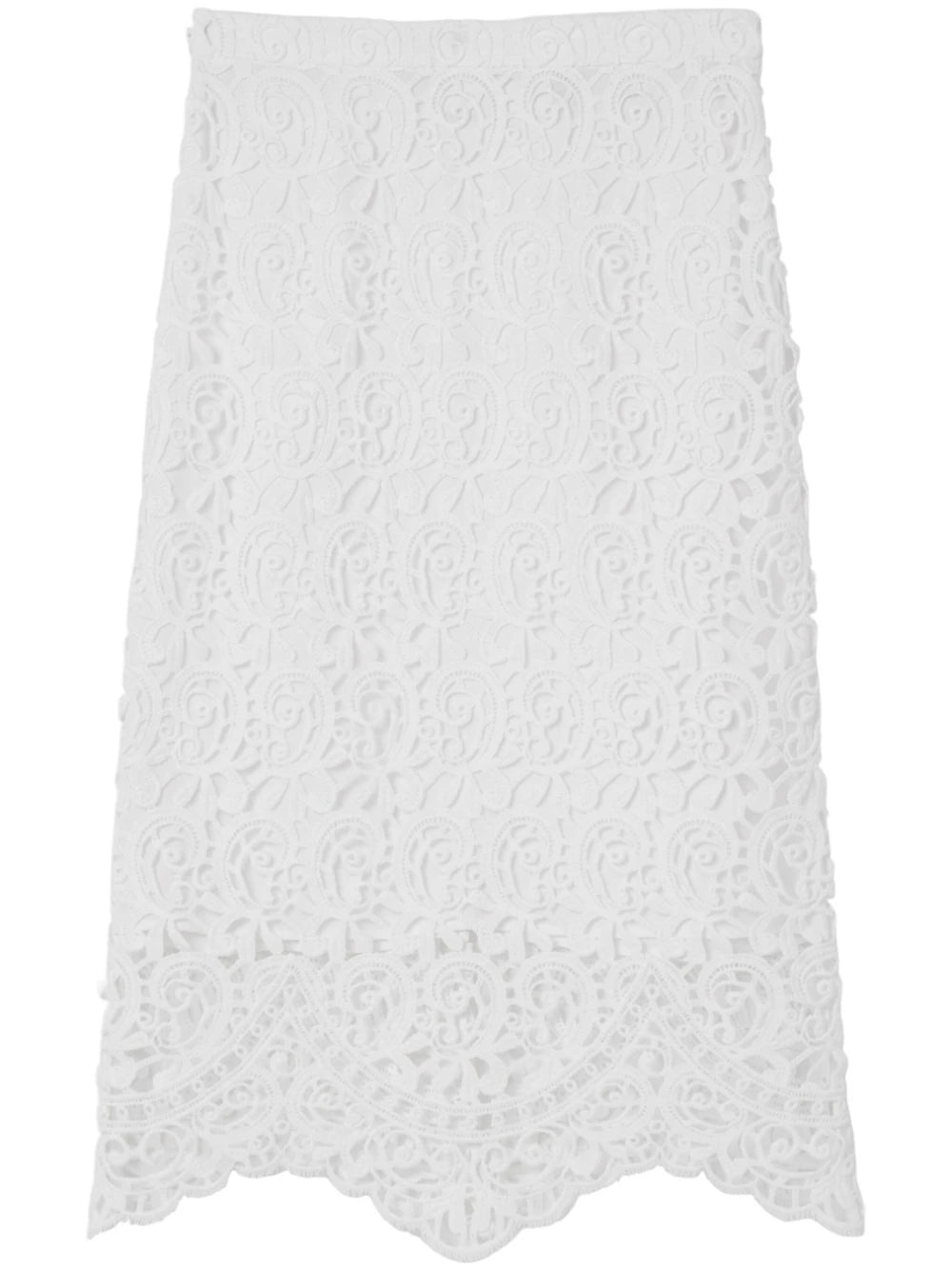 macramé-lace pencil skirt