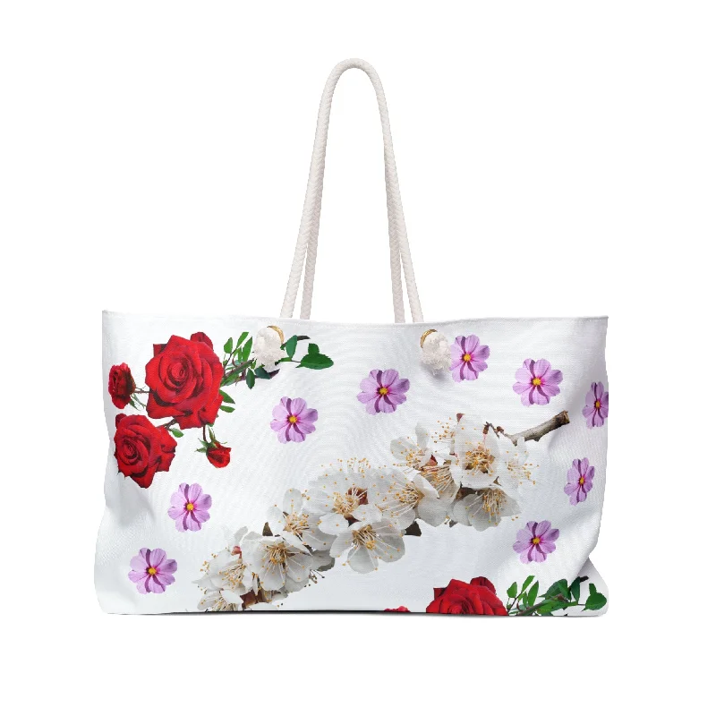 Weekender Bag, Spring summer bag, Flower Bag