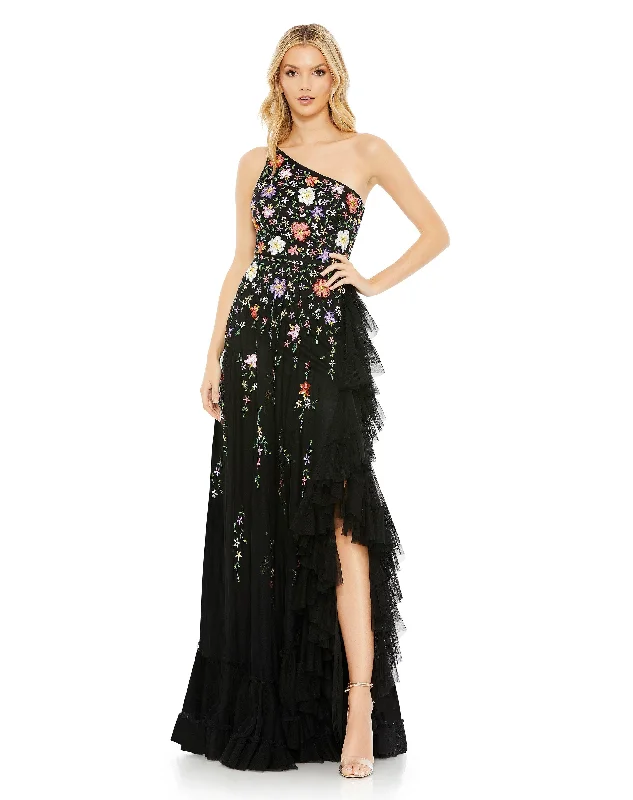 Mac Duggal 9164 Prom Long One Shoulder Formal Dress