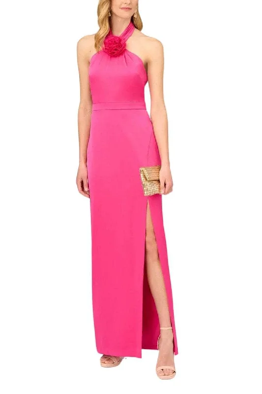 Aidan Mattox MD1E208156 - Rosette Accent Halter Evening Dress