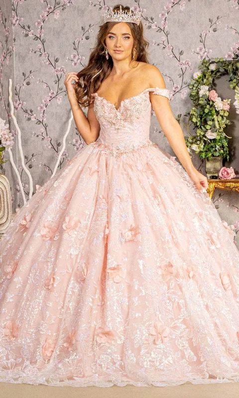 Elizabeth K GL3183 - Sequin Off-Shoulder Ballgown