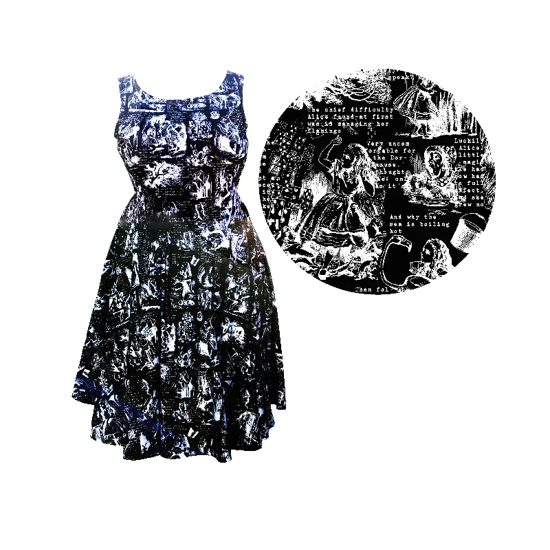 Down The Rabbit Hole Print Dress