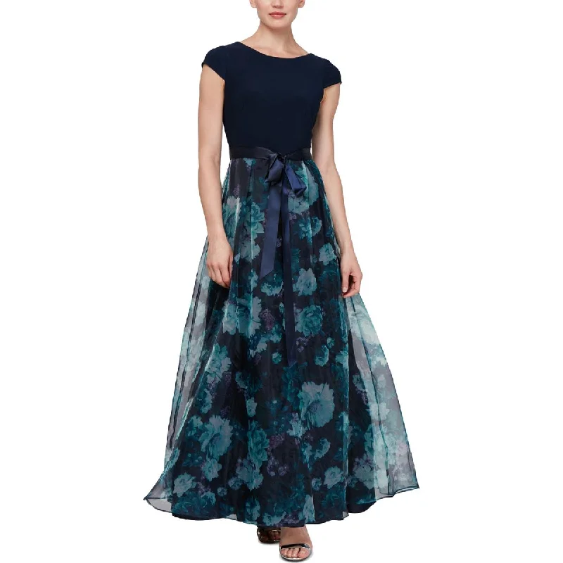 SLNY Womens Floral Special Occasion Evening Dress