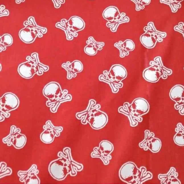 Spooky Cute Dresses & Blouses - Red and White Skulls Print - Made to Order