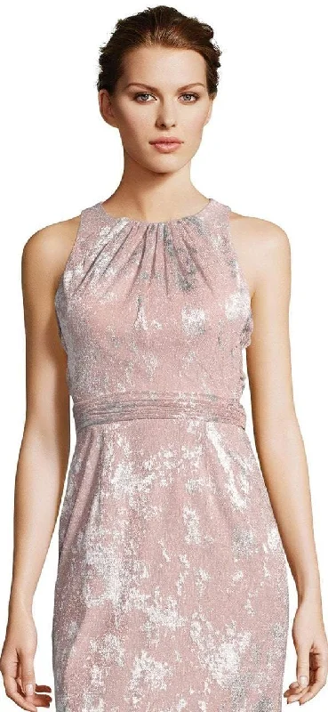 Adrianna Papell - Metallic Shirred Jewel Column Dress AP1E203063SC