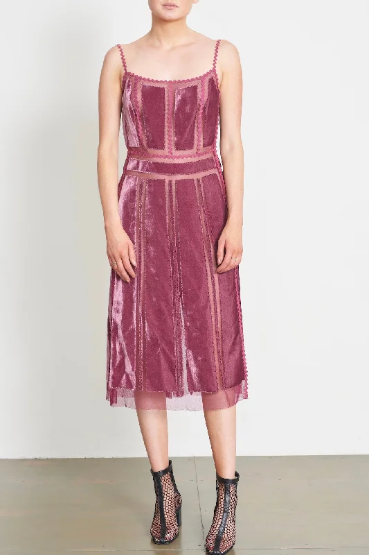 ALBERTA FERRETTI Velvet and Chiffon dress - Pre Owned