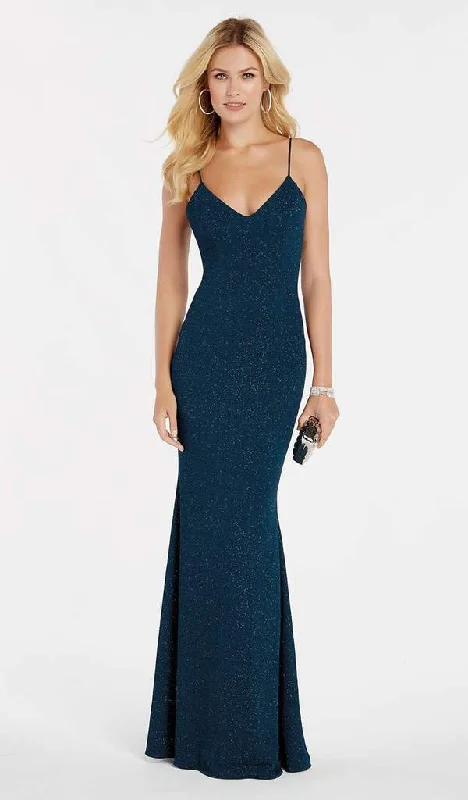 Alyce Paris - 60292SC Sleeveless Shimmer Jersey Fitted Evening Dress