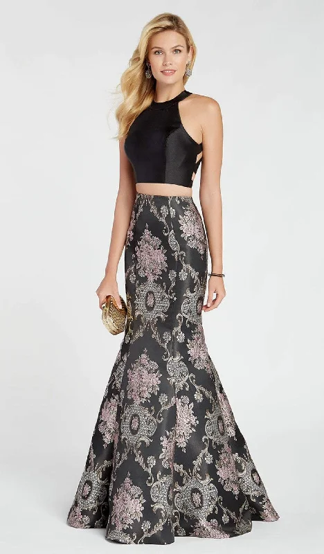 Alyce Paris 60335 - Fitted Croptop Jacquard Mermaid Evening Gown