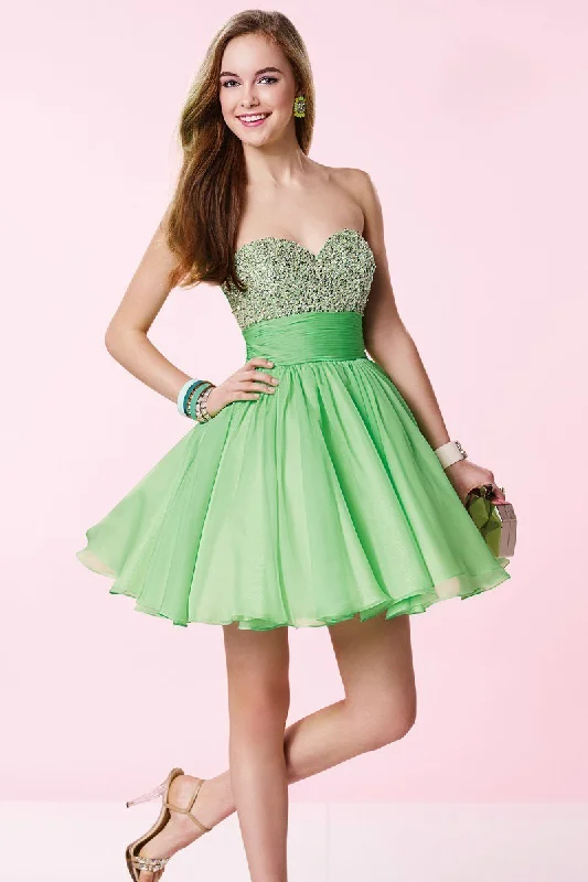 Alyce Paris Homecoming 3641 - Beaded Bodice Chiffon A-LIne Dress