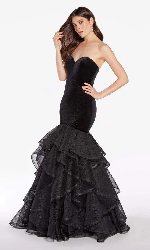 Alyce Paris - Strapless Mid-open Back Ruffled Gown 60228SC