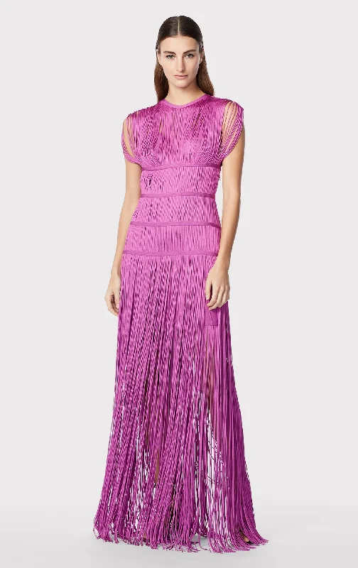 BANDED FRINGE GOWN