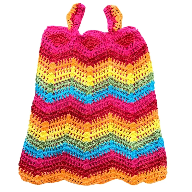 RAINBOW ZIG ZAG CROCHET DRESS