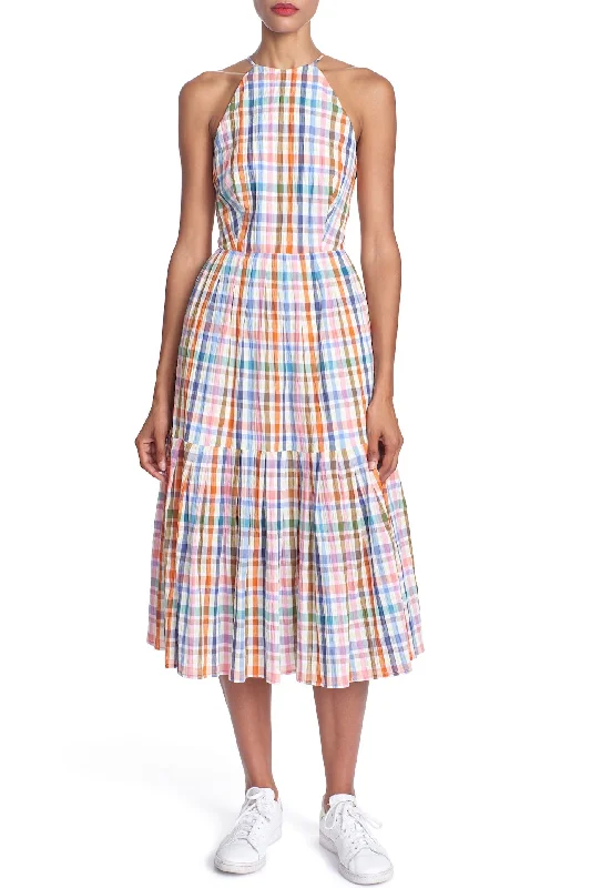 CHRISLEY DRESS - Rainbow plaid