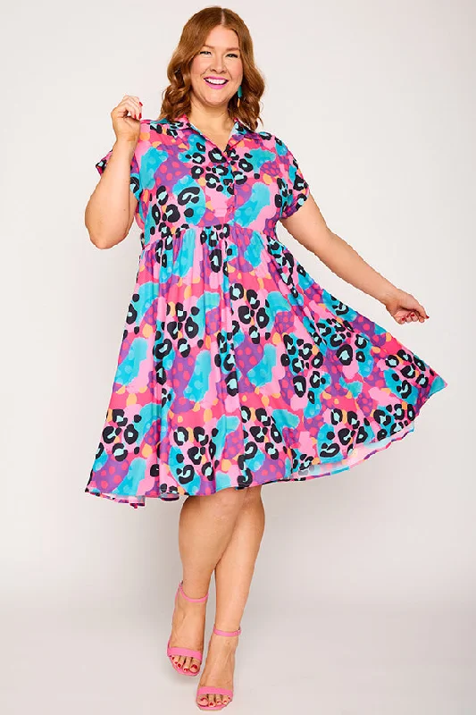 Frankie Inky Leopard Dress