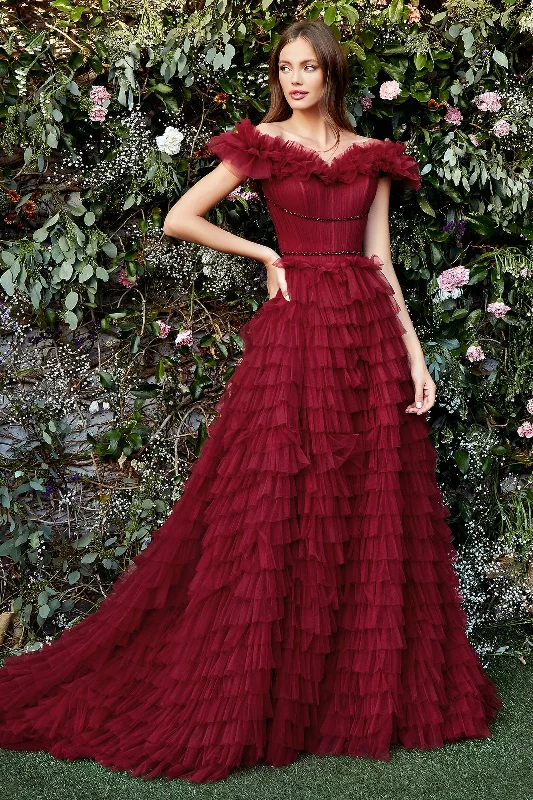 Graceful Couture's Enchanting Off-Shoulder Gown for Unforgettable Occasions