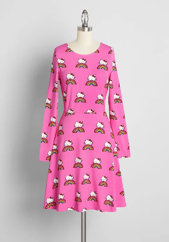 ModCloth x Hello Kitty Brought You A Rainbow A-Line Dress