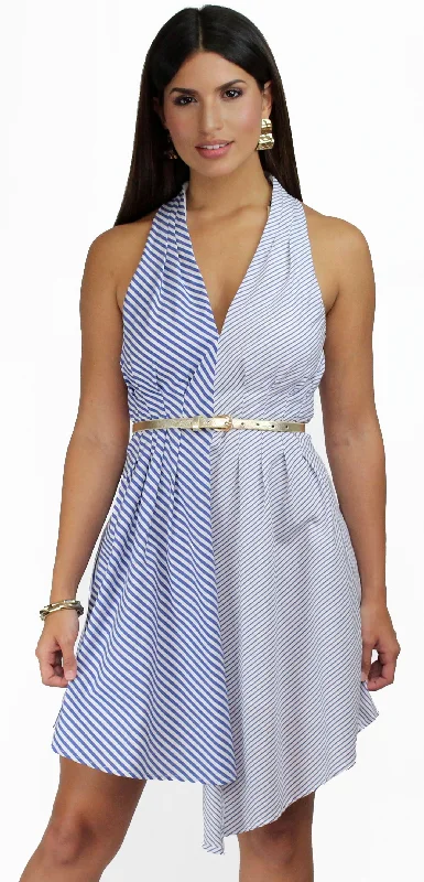 I'm the One Blue & White Striped Shift Dress