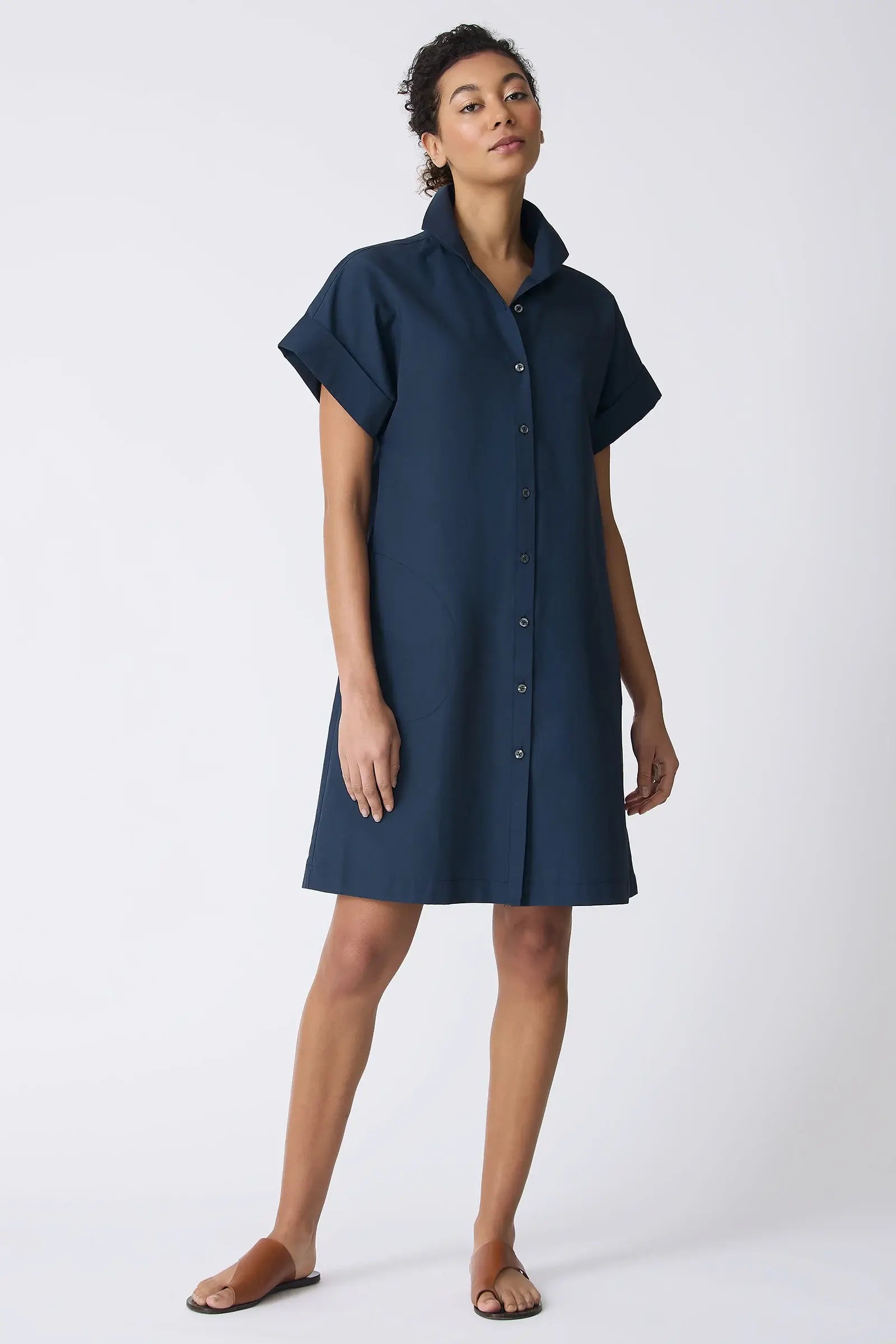 Kal Rieman Holly Kimono Dress in Navy