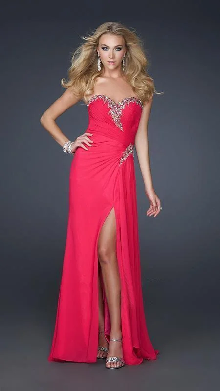 La Femme Gigi - Ruched Sweetheart A-Line Gown 17380