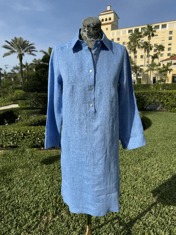 Linen Dress in Sky Blue