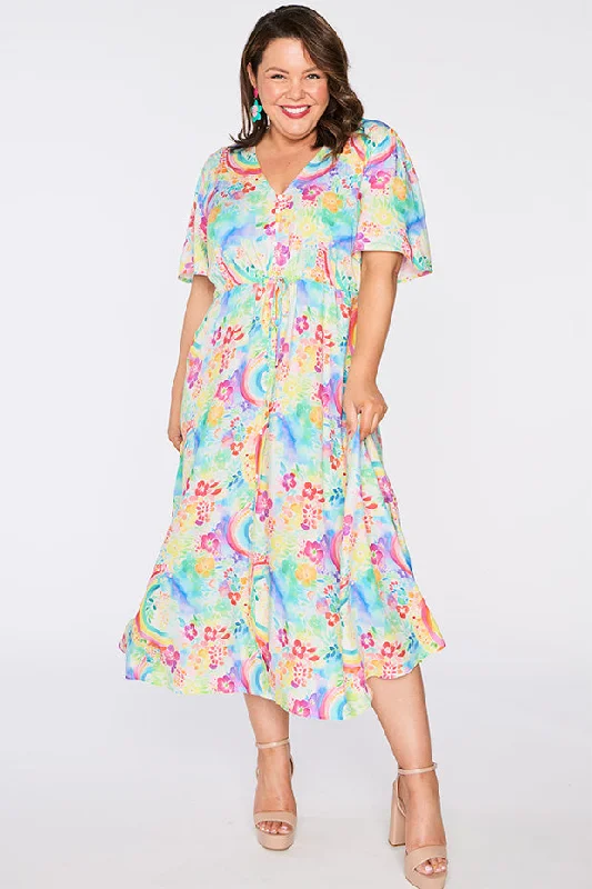 Michelle Rainbow Garden Dress