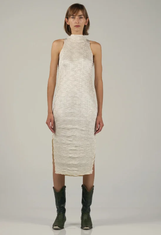 Skin Singlet Dress in Pearl