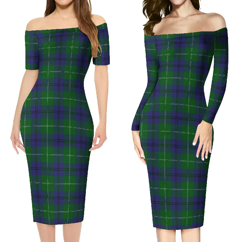 Oliphant Tartan Off Shoulder Lady Dress