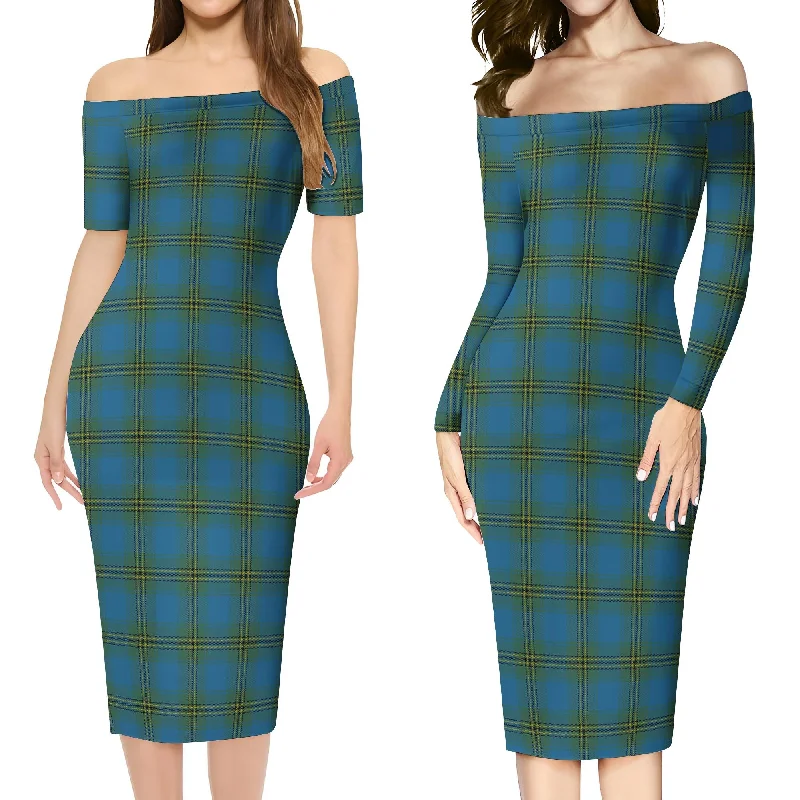 Oliver Tartan Off Shoulder Lady Dress