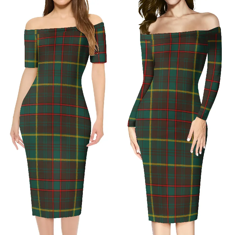 Ontario Province Canada Tartan Off Shoulder Lady Dress