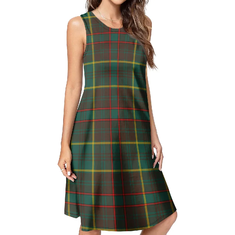 Ontario Province Canada Tartan Womens Casual Dresses