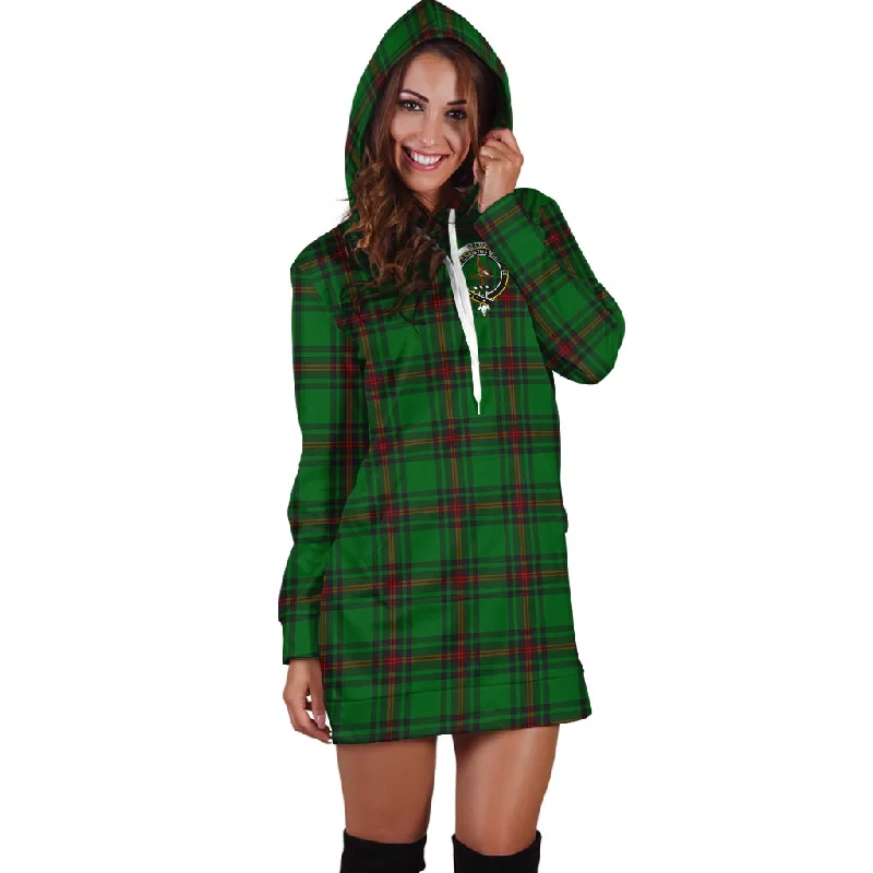 Orrock Tartan Hoodie Dress with Family Crest